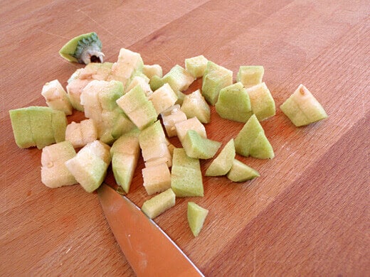 Peel, slice and dice feijoas