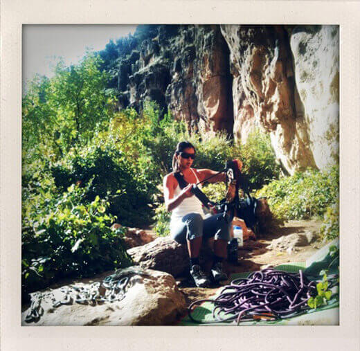 Climbing at Jacks Canyon