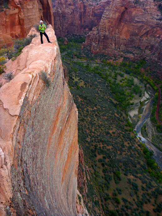 Standing on a cliff