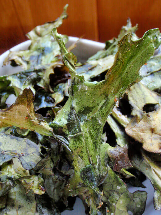 Perfectly baked kale chips