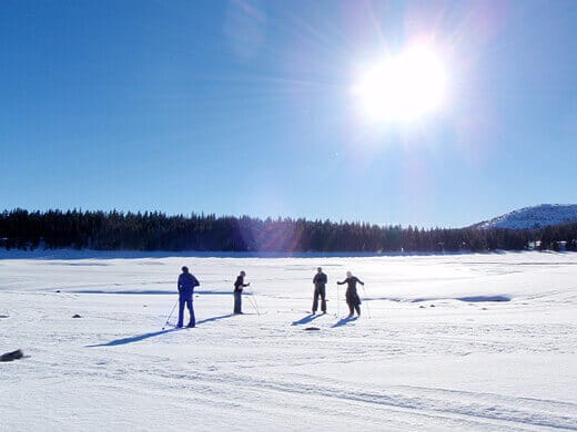 Cross-country skiing at Prosser Meadows