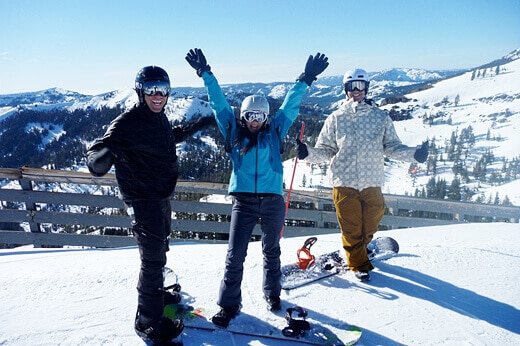 Snowboarding at Squaw