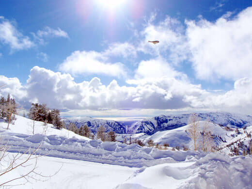 Blue sky over the Ogden Valley