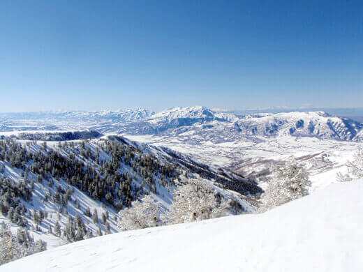 View of Powder Mountain from the hike