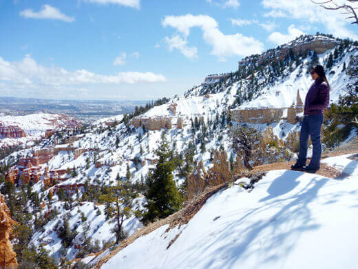 Standing on the canyon rim