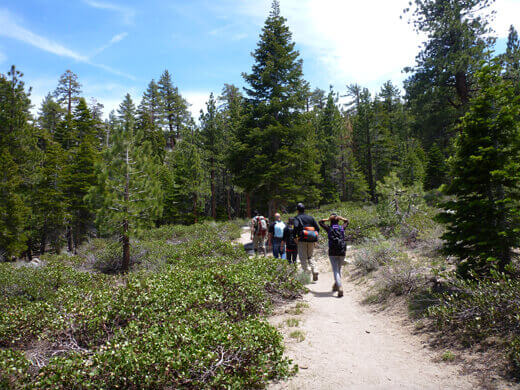 Starting out on the Sherwin Lake Trail