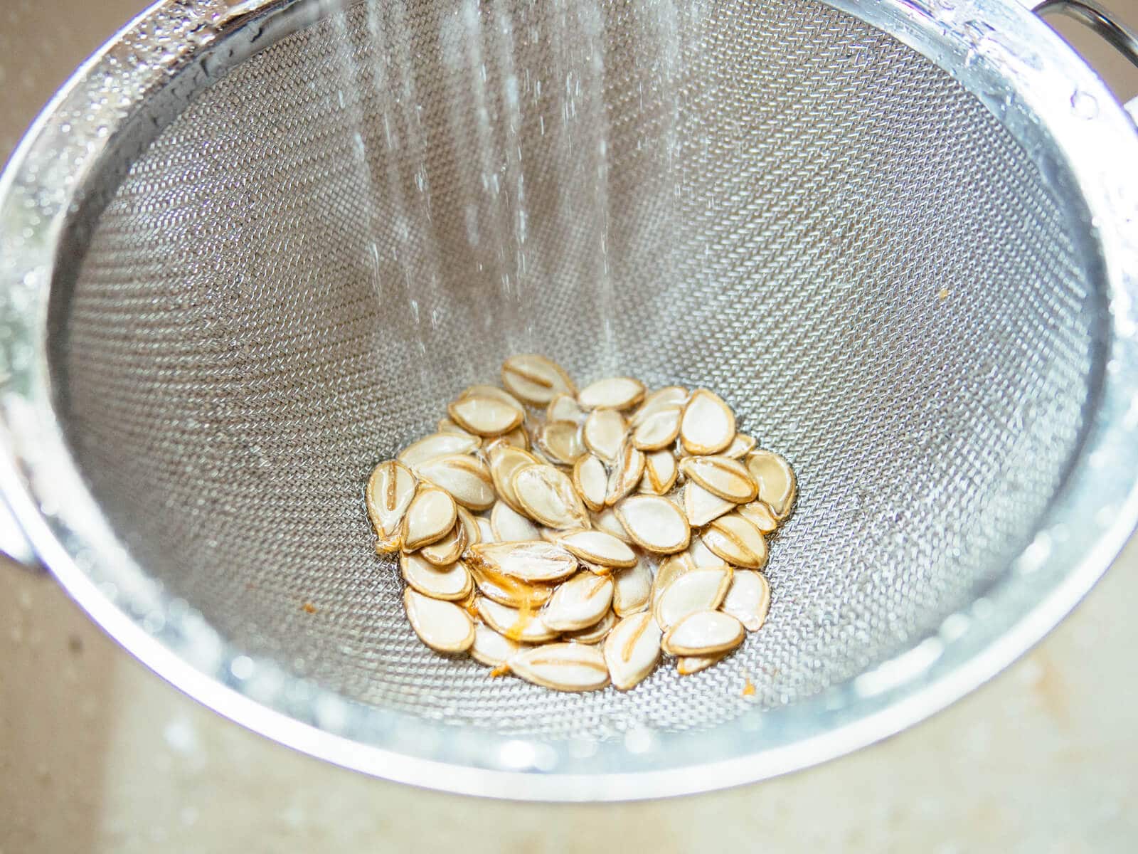 Washing seeds for storage and future planting