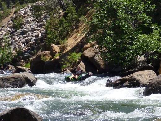 Class II rapids with Class III hazards on the Truckee River