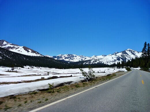 Snowy peaks in Yosemite's high country