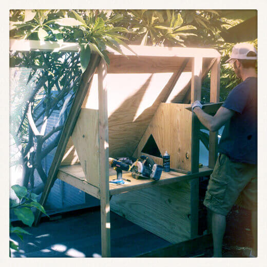 Chicken coop in progress