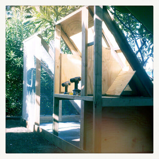 Chicken coop in progress