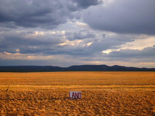 Wide open land in the Arizona high desert