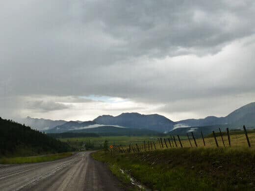 Rainy day drive through the Piedra Wilderness