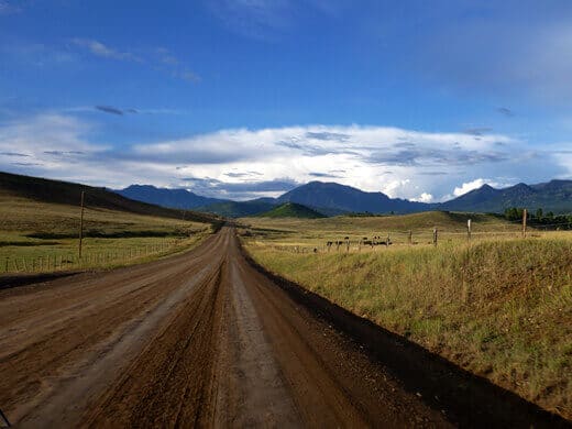 Endless dirt roads