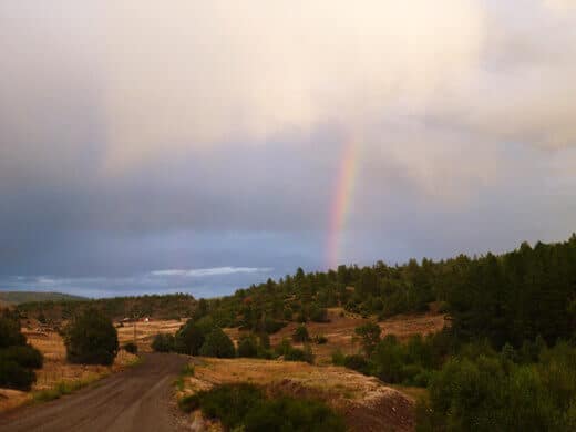 Rainbow over the Piedra Wilderness