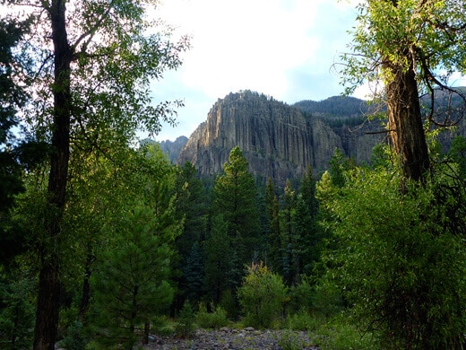 Cliff range in the Piedra Wilderness