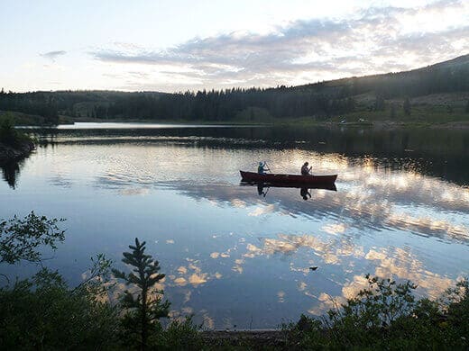 Canoeing on Molas Lake