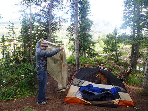 Camping at Molas Lake