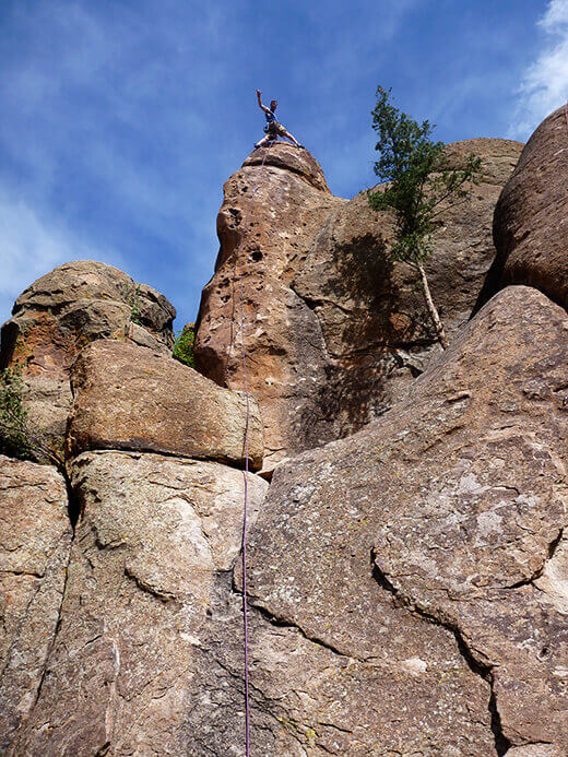 Leading Captain America in Penitente Canyon