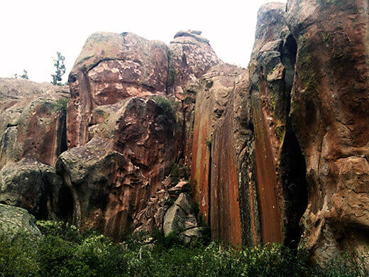 Climbing on Fish Canyon Tuff in Penitente Canyon