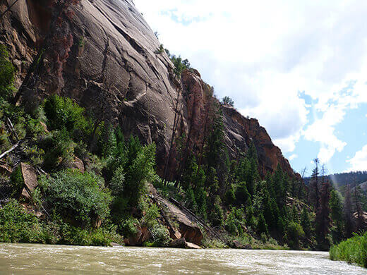 Chama Canyon rising 1,500 feet above the Rio Chama