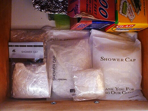 The lowly shower cap, elevated to kitchen essential