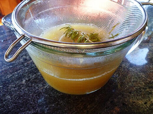 Strain grapefruit juice through a fine mesh sieve