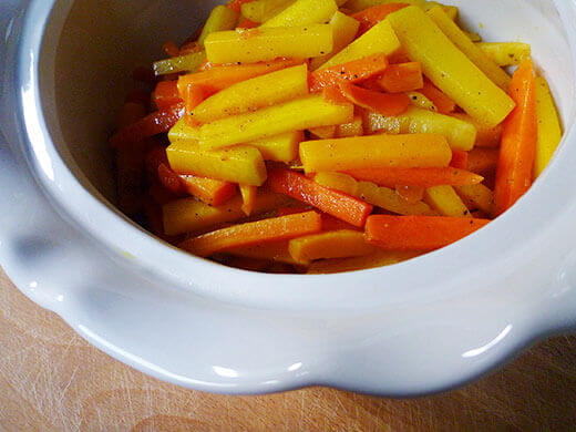 Glazed orange-cardamom carrots