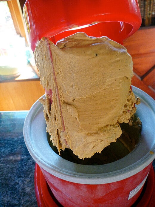 Churn the custard in your ice cream maker