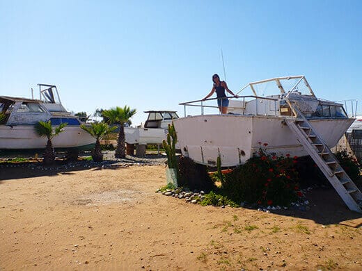 Old boats turned surf retreats