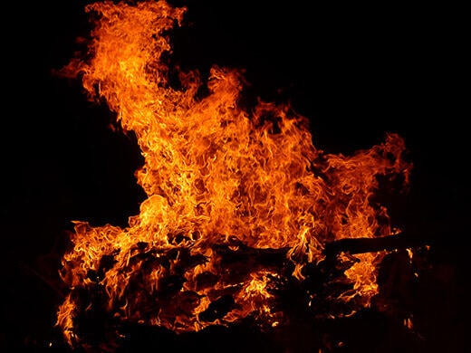 Yucca-fueled fire
