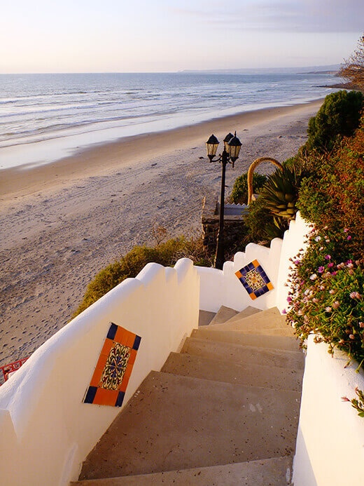 Stairs leading down to the beach