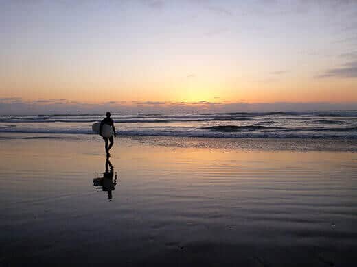 Sunset surf