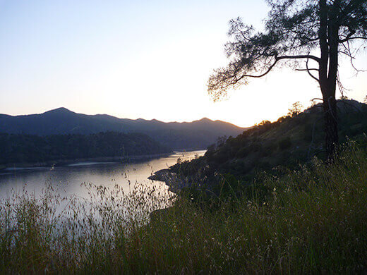 Pine Flat Lake at sunset