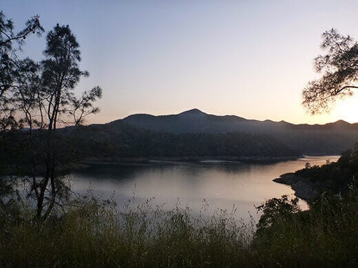 Pine Flat Lake at sunset