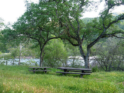 Our riverside camp at Kirch Flat