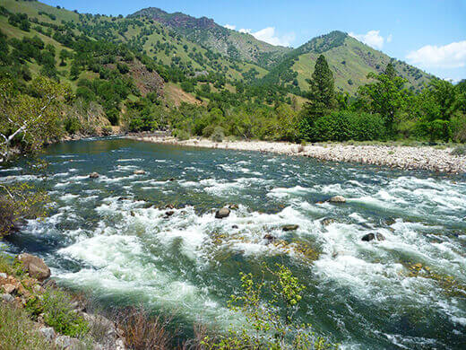 Scouting rapids on the Kings River