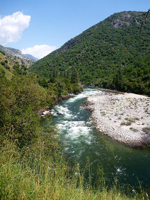 Scouting rapids on the Kings River