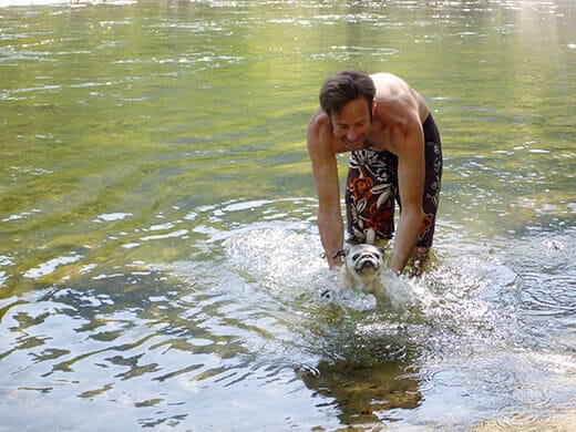 Going for a little swim