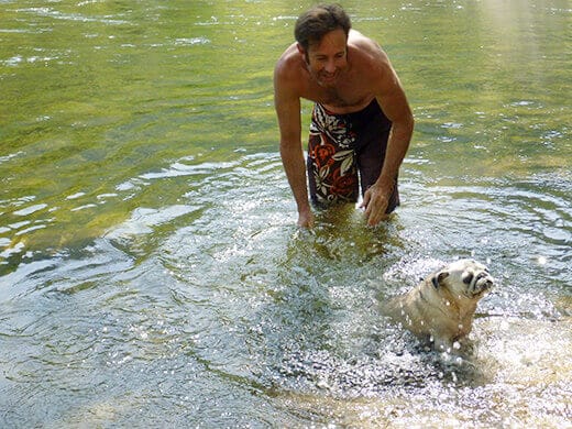 Going for a little swim