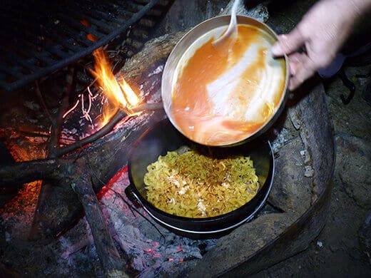 Cooking with the Dutch oven