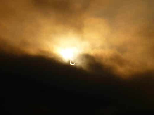 The annular solar eclipse seen from Northern Baja