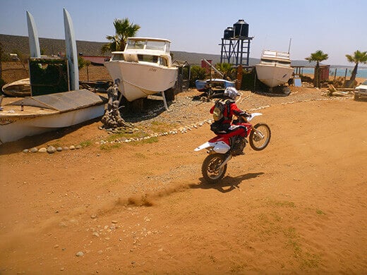 Dirt biking in Baja