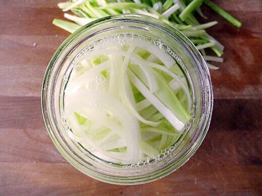 Fill jar with brine