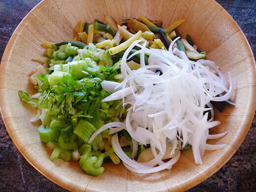 Mix in celery and onions