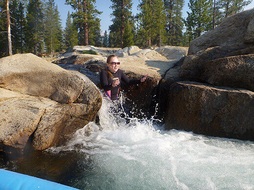 Rock slide on the South Fork San Joaquin