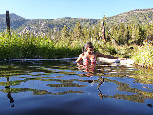 Hot spring in the middle of Blayney Meadow