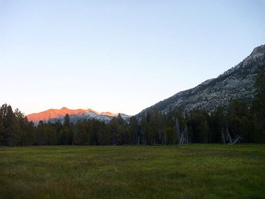 Last light on the mountain