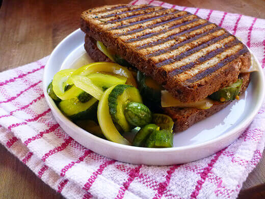 Bread and butter pickle sandwich