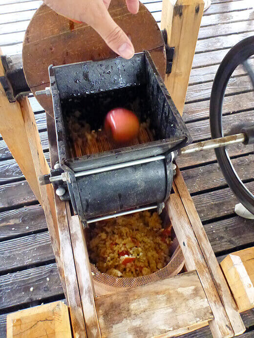 Sending apples through the grinder